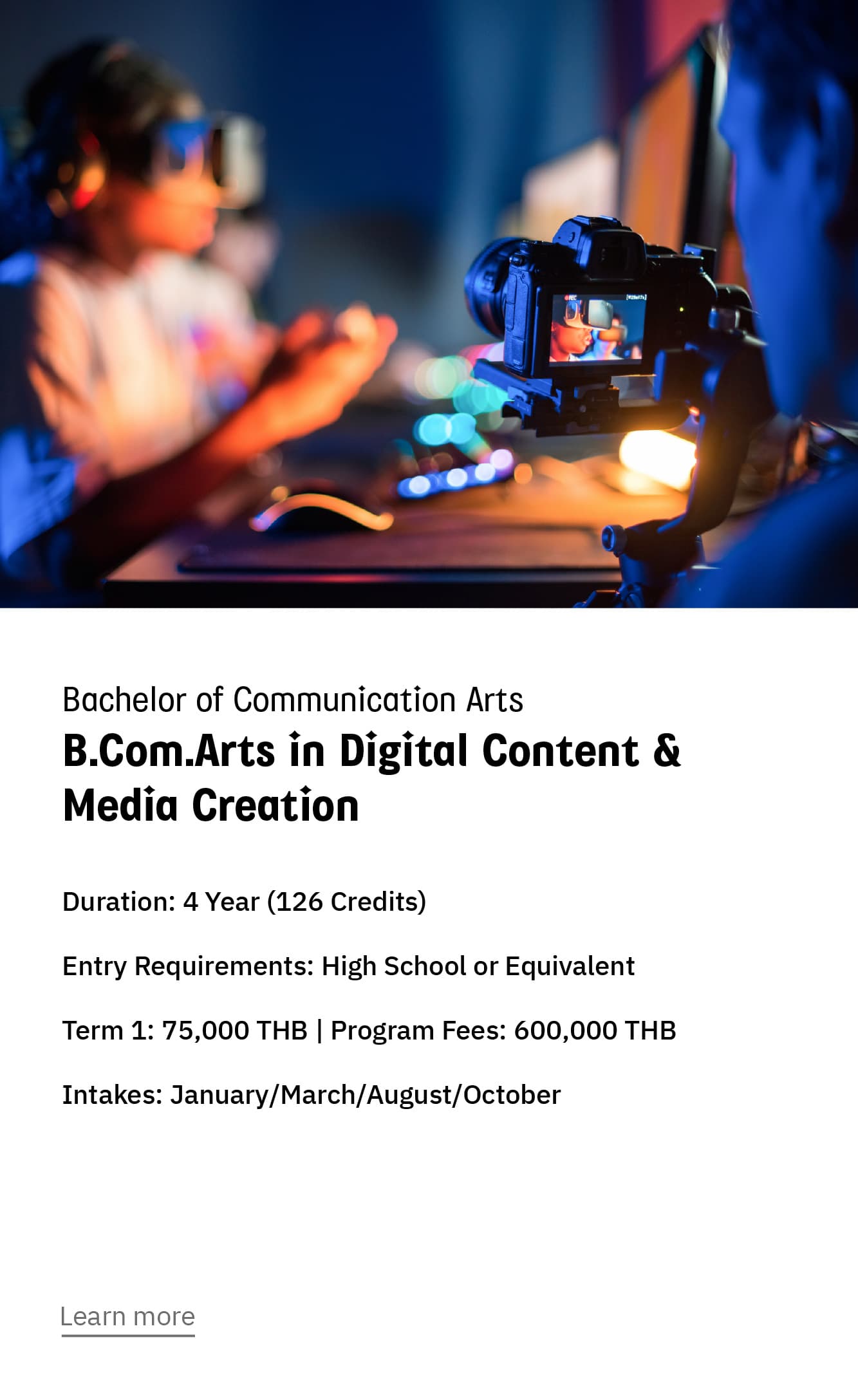 Program card image mobile